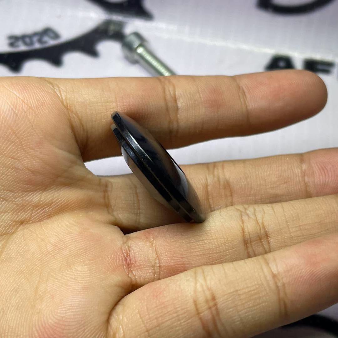 CURVED BLACK TAP CAP WITH STAINLESS BOLT ALUMINUM CAP