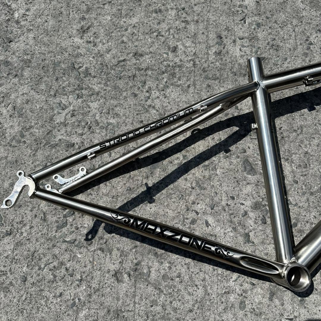 MAXZONE 27.5 CHROMOLY STEEL FINISH 1.0 SMALL SILVER 15.5 FRAME