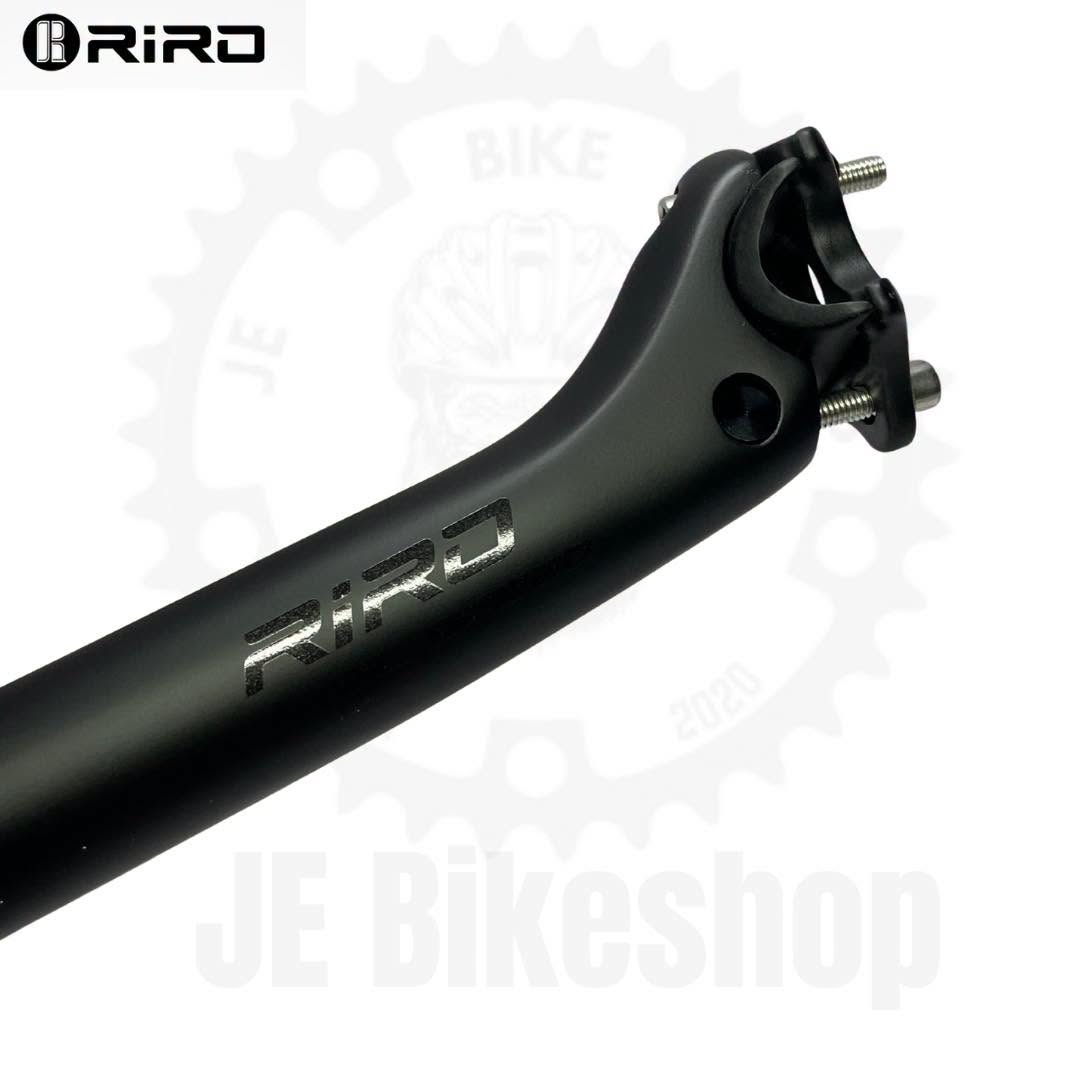 RIRO 31.6 X 350 MM CARBON SETBACK GLOSSY BLACK SEATPOST