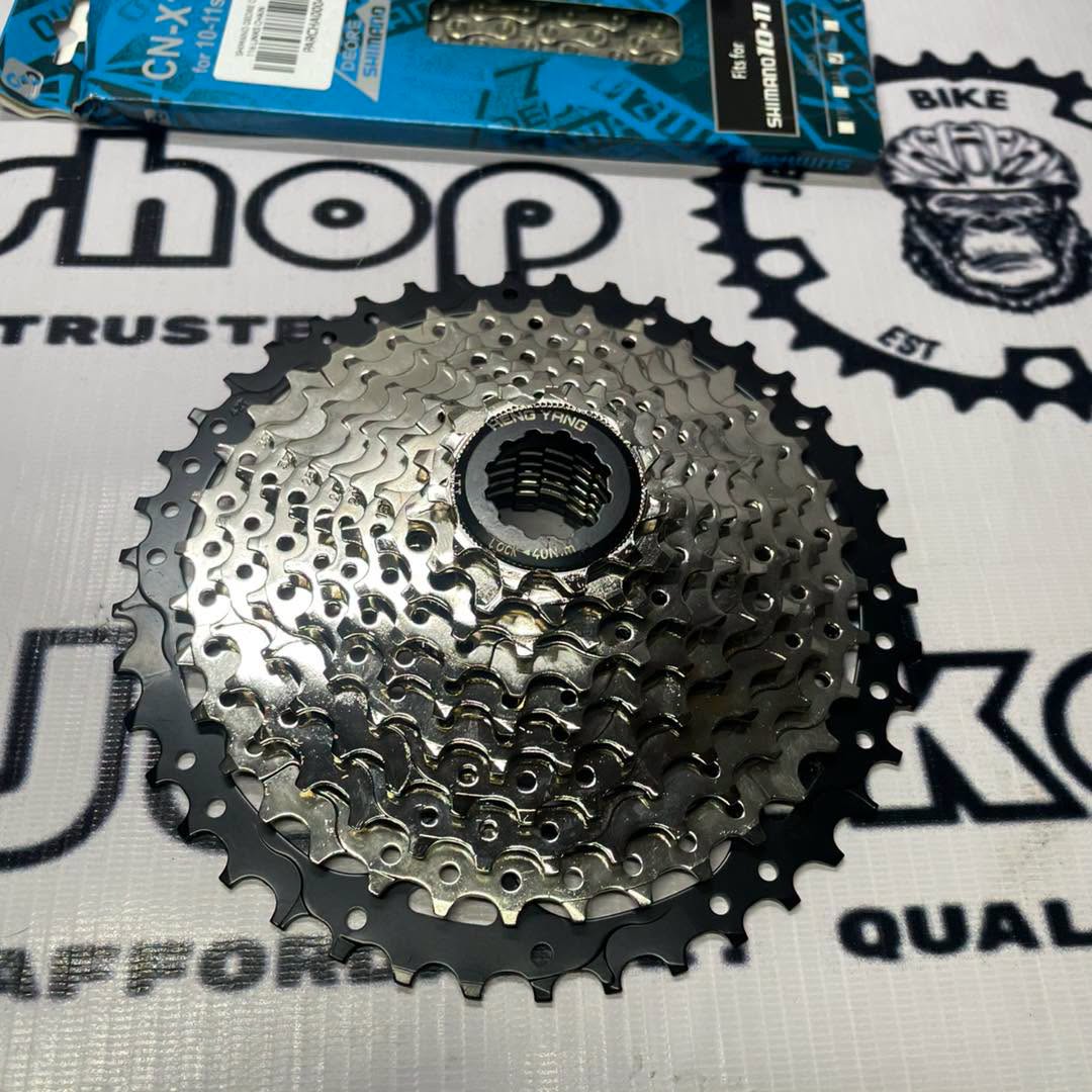 SHIMANO DEORE M4120 W SHIMANO CHAIN & HENGYANG  11-42T COGS 10S UPKIT