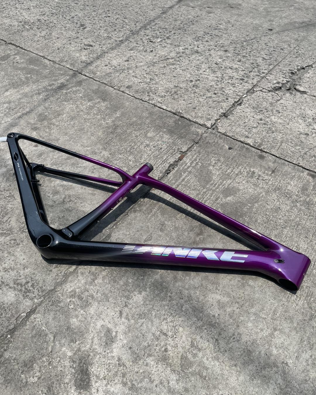 Tanke TK5 MTB frame 29-inch full carbon, boost, black violet, Small & Medium