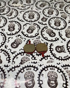 Durable round brake pads, 2-dot design, compatible with various bike disc brakes