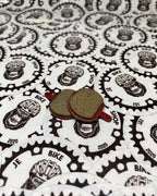 Round brake pads with 2 dots for bicycles, high-performance stopping