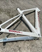 White and red Sagmit Brooklyn V3R 29er frame with MTB features