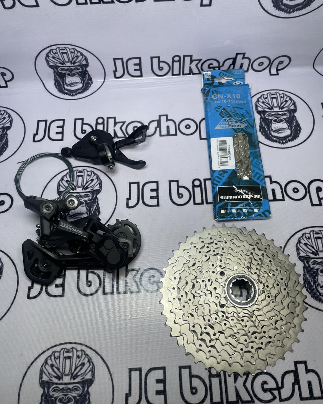 SHIMANO DEORE M4120 W SHIMANO CHAIN & M4100 COGS 11-42T 10S UPKIT