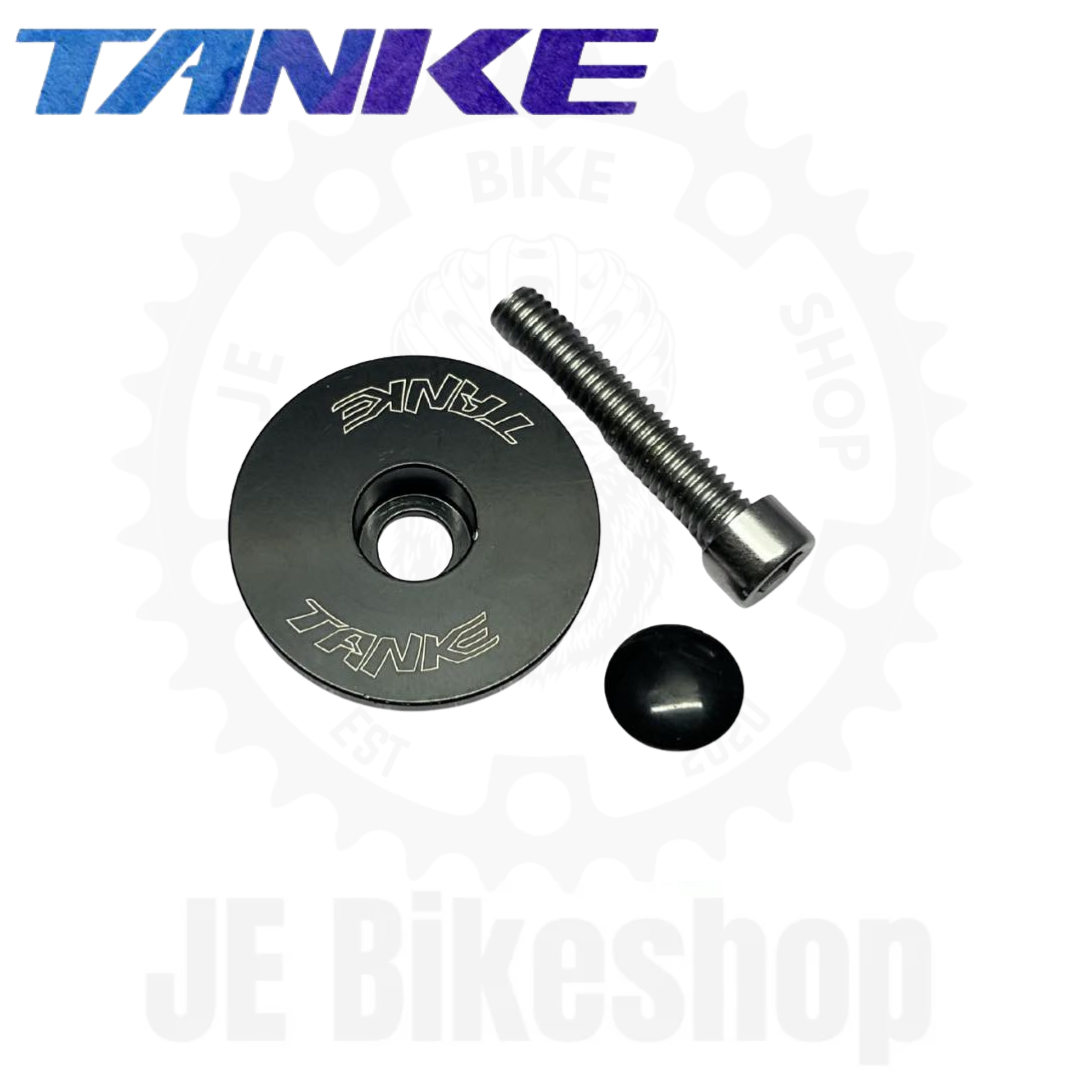 TANKE BLACK TOP CAP WITH STAINLESS BOLT ALUMINUM CAP