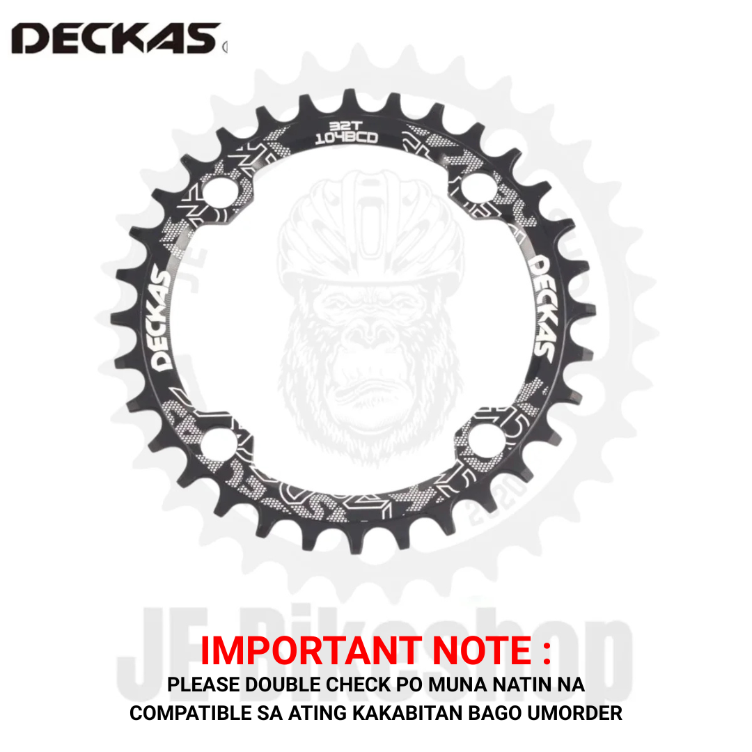 DECKAS 104 BCD ROUND NARROW WIDE ALLOY 4 BOLTS 34 T CIRCLE CHAINRING