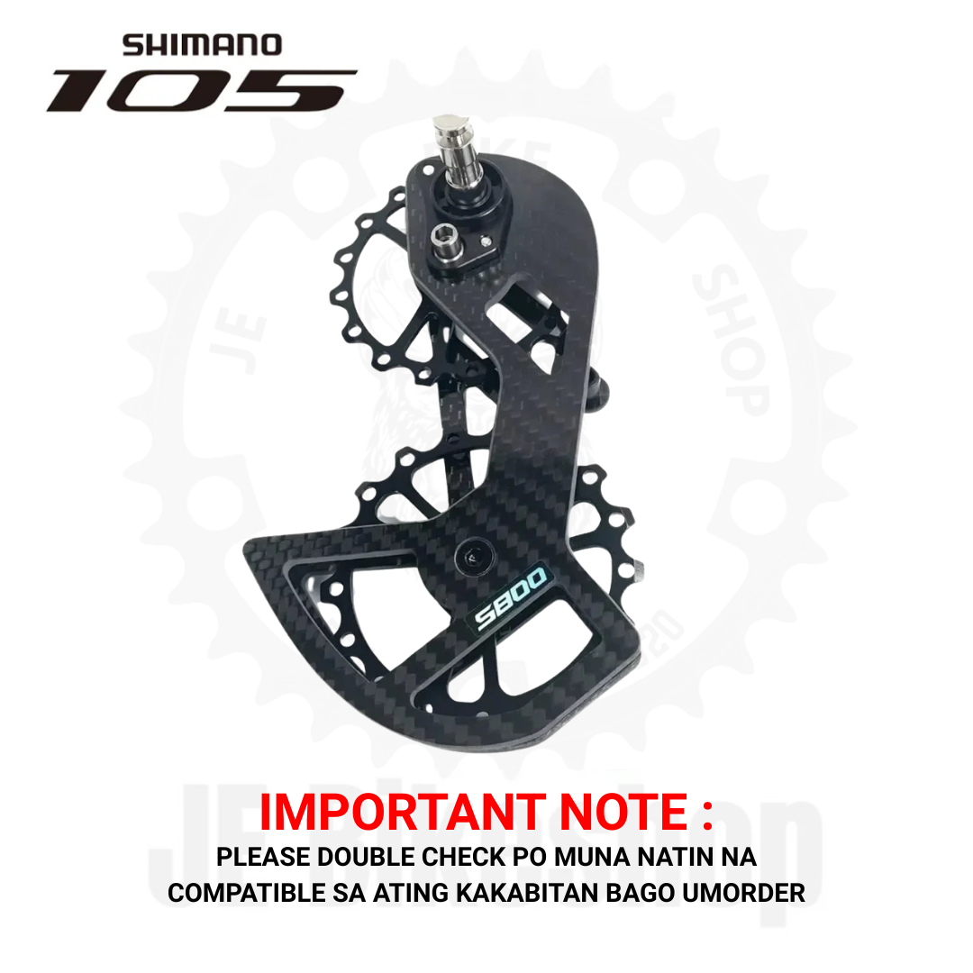SHIMANO 105 6800 MODEL OVERSIZED CERAMIC PULLEY CARBON CAGE  *ALSO COMPATIBLE TO TIAGRA LATEST RD