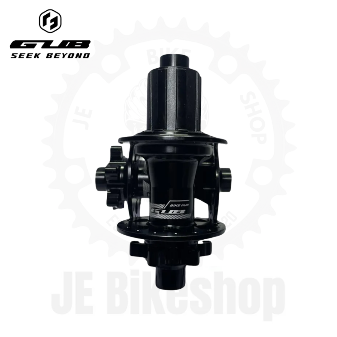 GUB BLACK HUB 32 HOLES 6 PAWLS WITH CONVERTER THRU AXLE COMPLETE WITH BOX