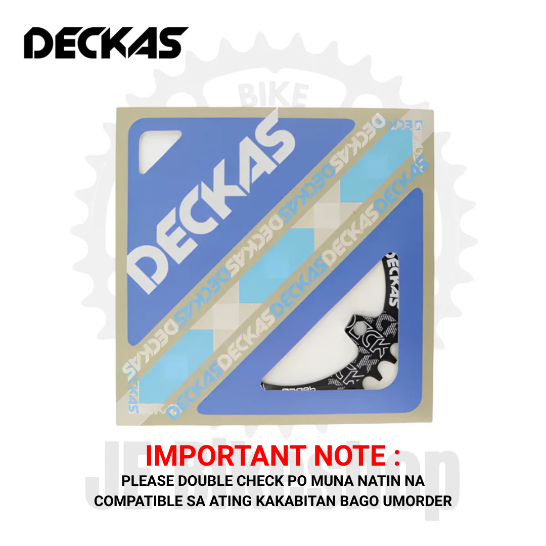 DECKAS OVAL 32 T 96 SH ASYMMETRIC DEORE PATAAS LATEST MODEL COMPATIBLE CHAINRING BLACK 4 HOLES NARROW WIDE