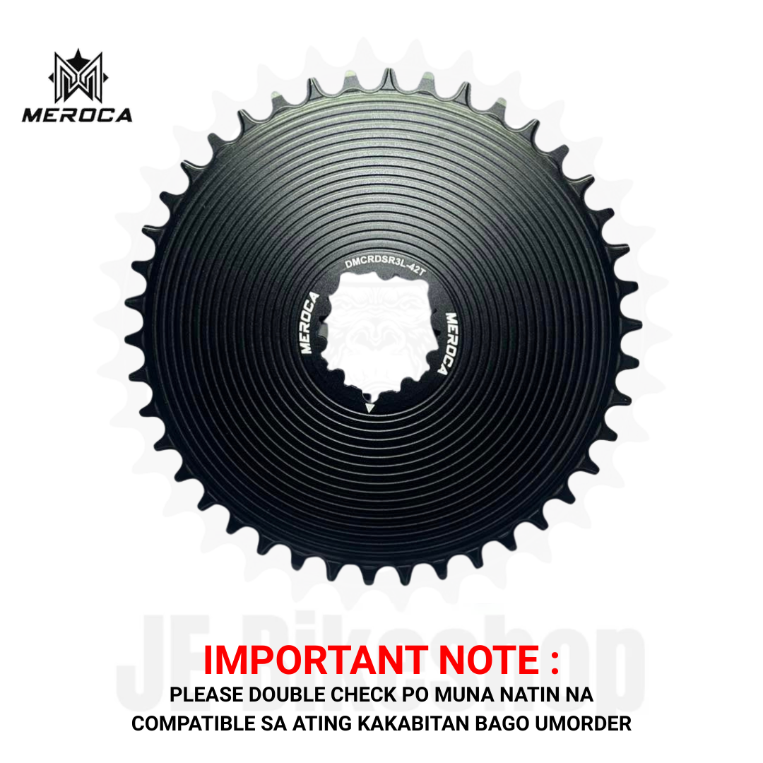 MEROCA ROAD BIKE CLOSED NARROW-WIDE SINGLE CHAINRING GXP 3- BOLT DIRECT MOUNT ALUMINUM ALLOY 8-12 SPEED 42-56T FIT SRAM MTB