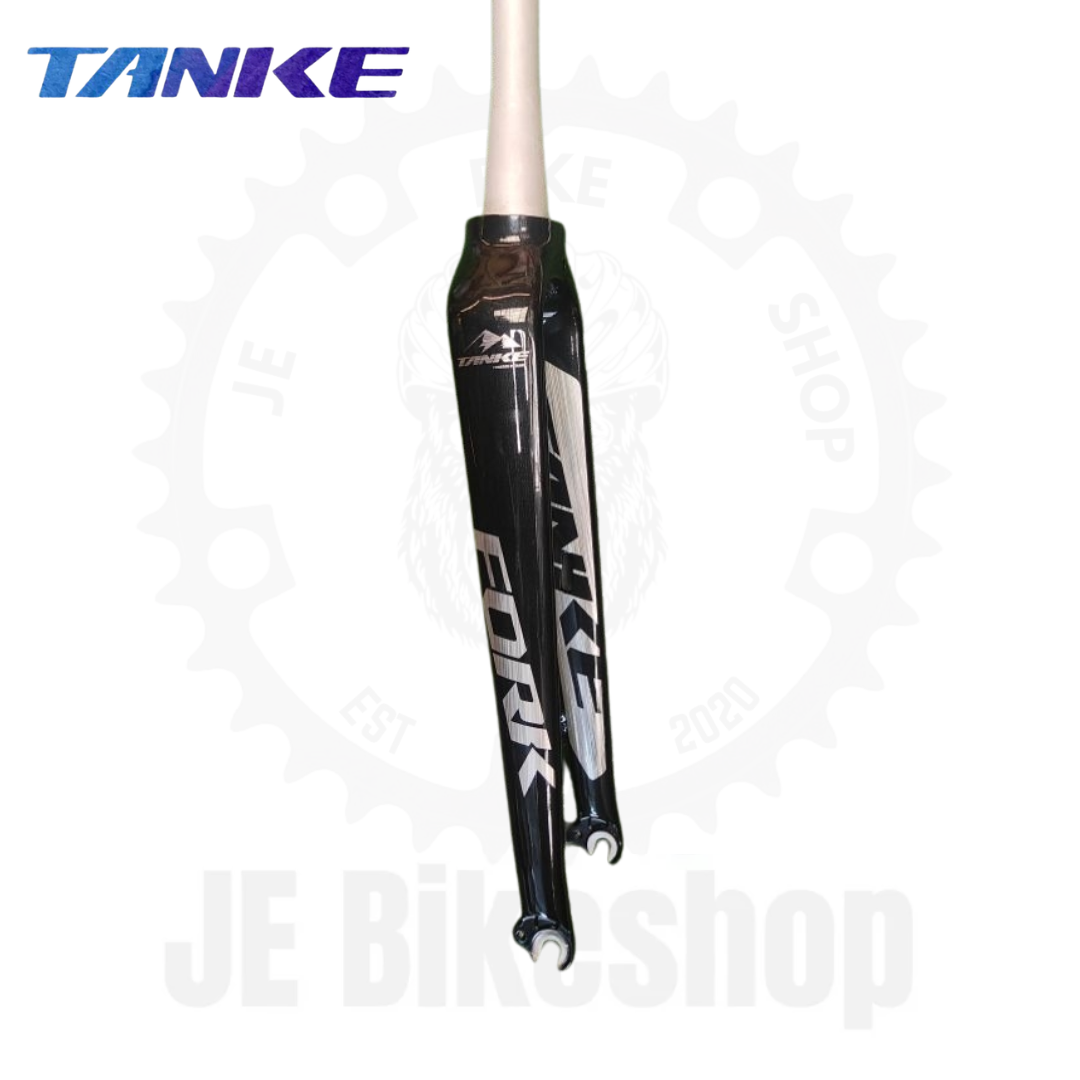 TANKE 27.5 GLOSSY BLACK ALUMINUM THRU AXLE RIGID FORK