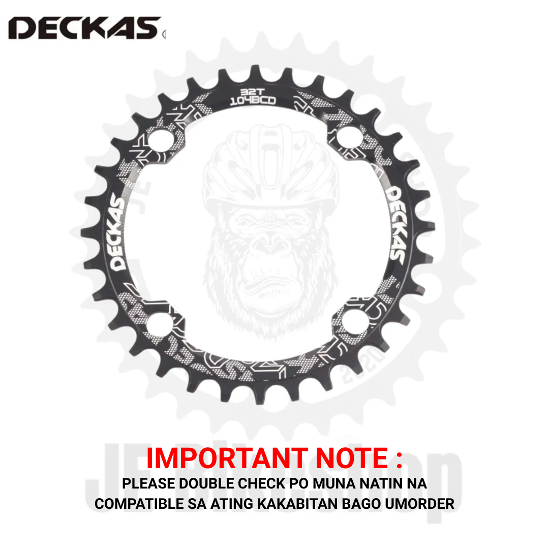 DECKAS 104 BCD ROUND NARROW WIDE ALLOY 4 BOLTS 38 T CIRCLE CHAINRING