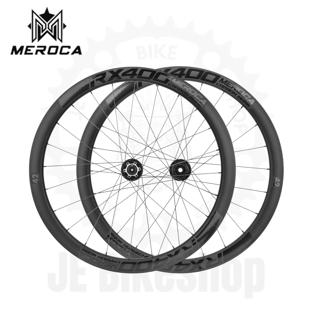 MEROCA 16 / 21 HOLES 42 MM THRU AXLE 6 BOLTS CARBON RIMSET 6 PAWLS 3 TEETH