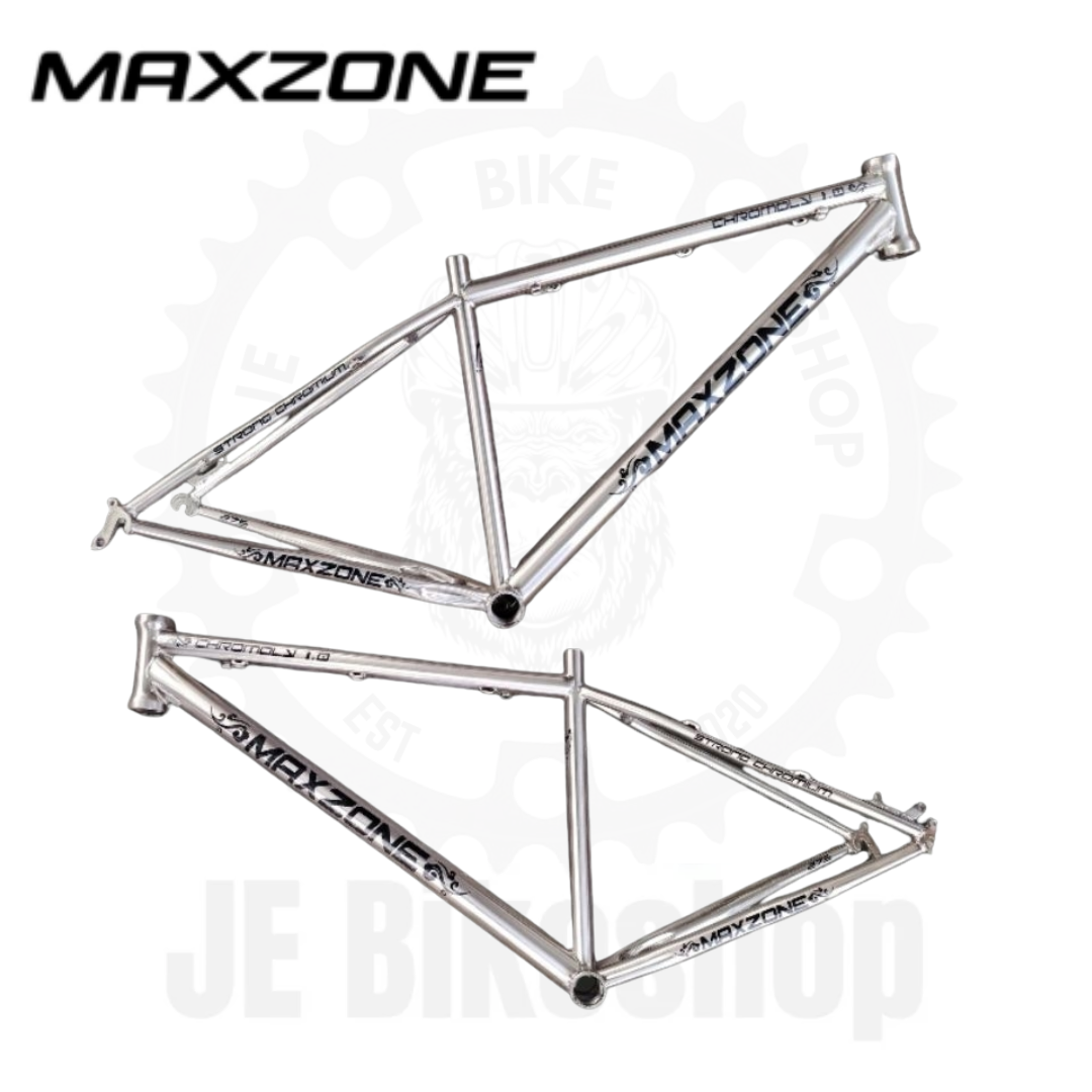 MAXZONE 27.5 CHROMOLY STEEL 1.0 SMALL SILVER FRAME