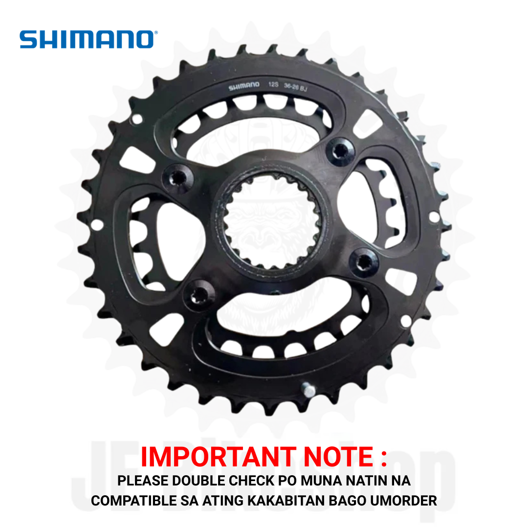 SHIMANO 36 / 26 T SH DIRECT ROUND BLACK CHAINRING  2BY  DEORE XT