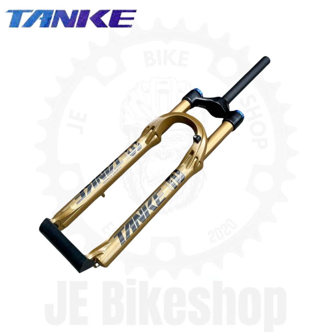 TANKE BIKE FORK MTB AIR FRONT SUSPENSION 29ER GOLD ( FOX KASHIMA ) 120MM TRAVEL QUICK RELEASE “NON TAPERED”