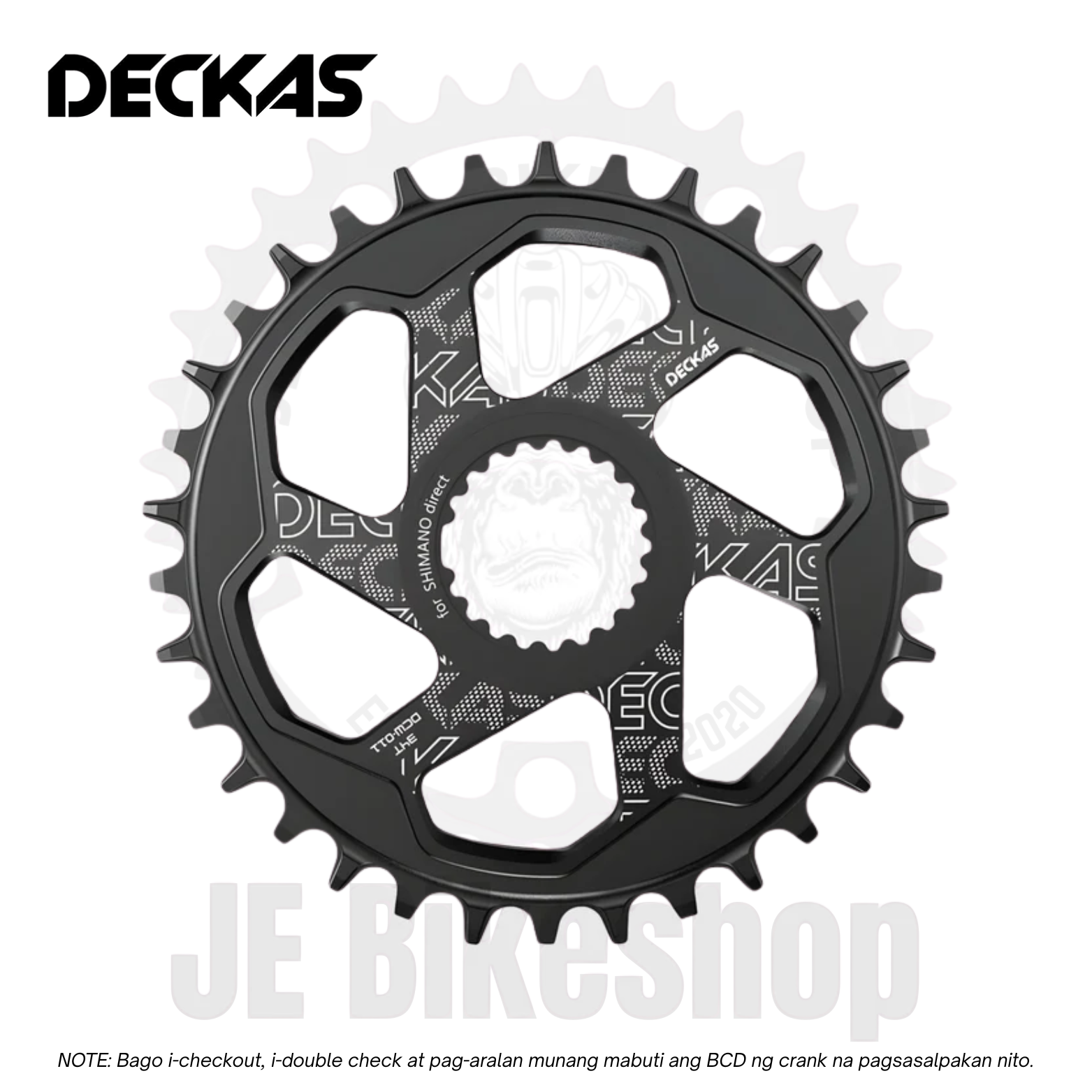 DECKAS SHIMANO DIRECT MOUNT CHAINRING NARROW WIDE 34 T CIRCLE