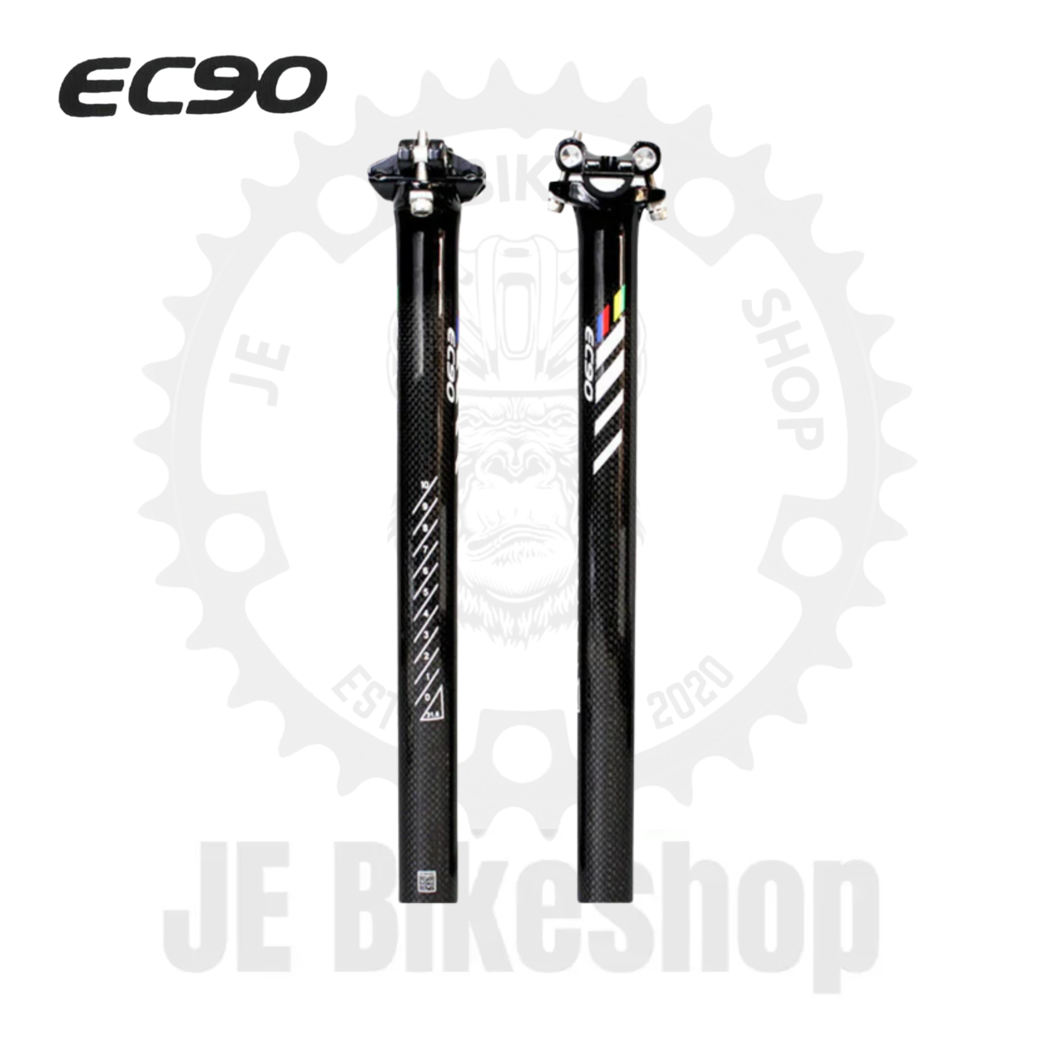 EC90 BICYCLE SEAT POST ZERO SETBACK GLOSSY BLACK CARBON FIBER