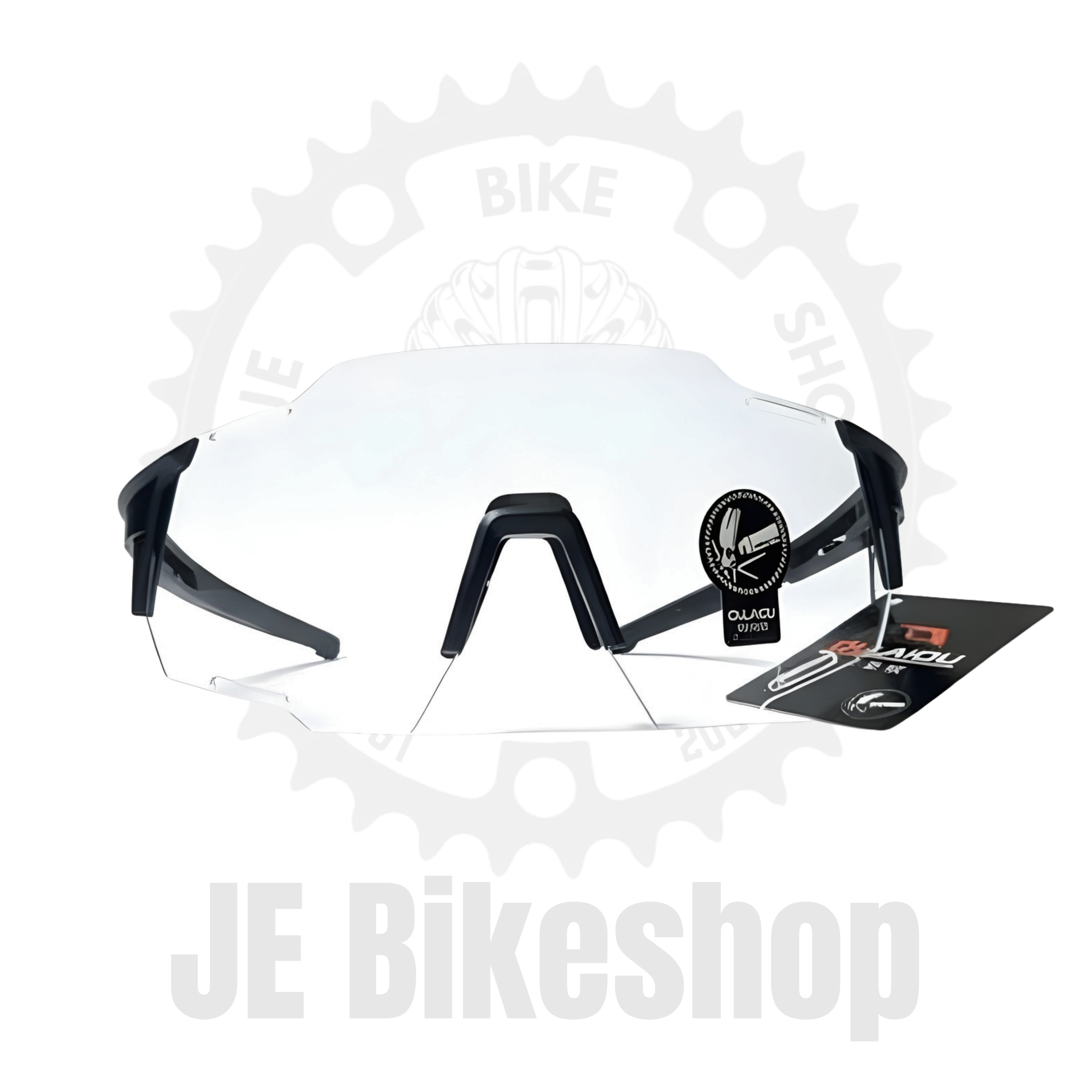 OULAIOU CYCLING SHADES BLACK FRAME CLEAR GLASS AND FLEXIBLE