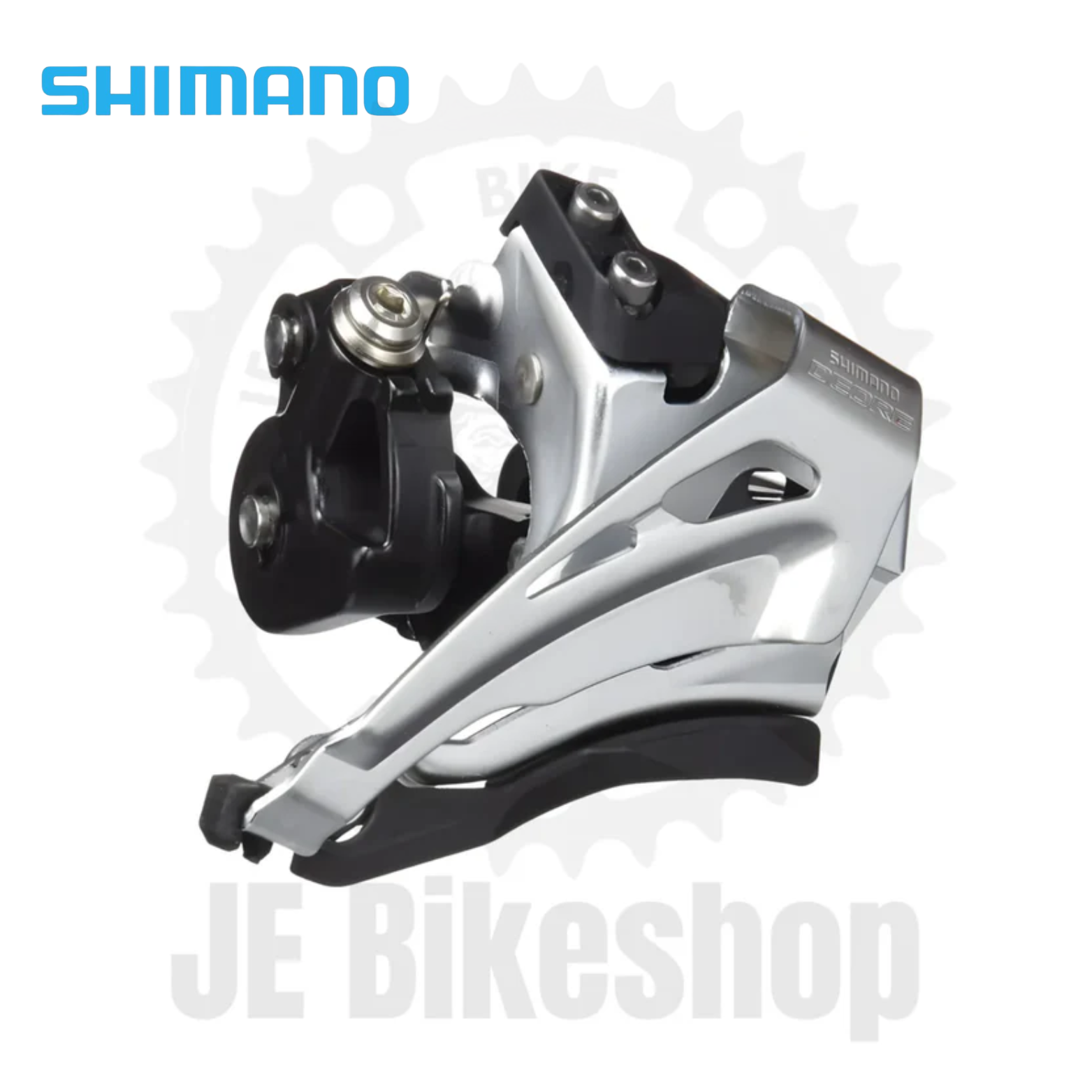 SHIMANO DEORE FD-M618-L: LOW CLAMP TOP SWING FRONT DERAILLEUR FOR 2 X 10 SPEED BIKES "LOW BAND"