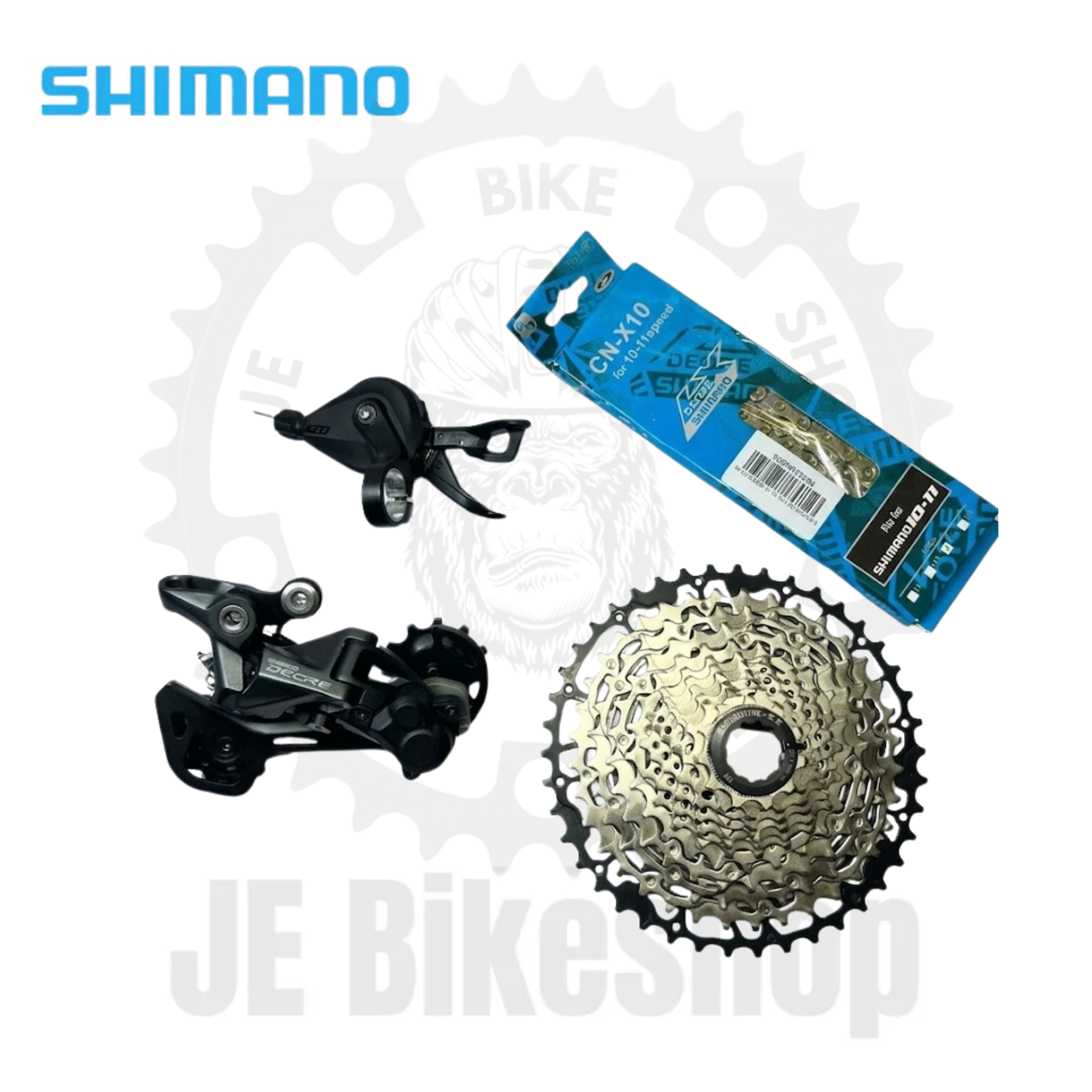 SHIMANO DEORE M5120 10-11 RD AND M5100 SHIFTER WITH SHIMANO 10-11 S CHAIN AND ULTRA LIGHT SUNSHINE 11-42T  COGS