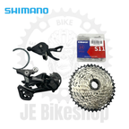SHIMANO DEORE M5120 RD AND M5100 SHIFTER WITH HOLLOW TANKE CHAIN AND ULTRA LIGHT SUNSHINE 11-40T  COGS