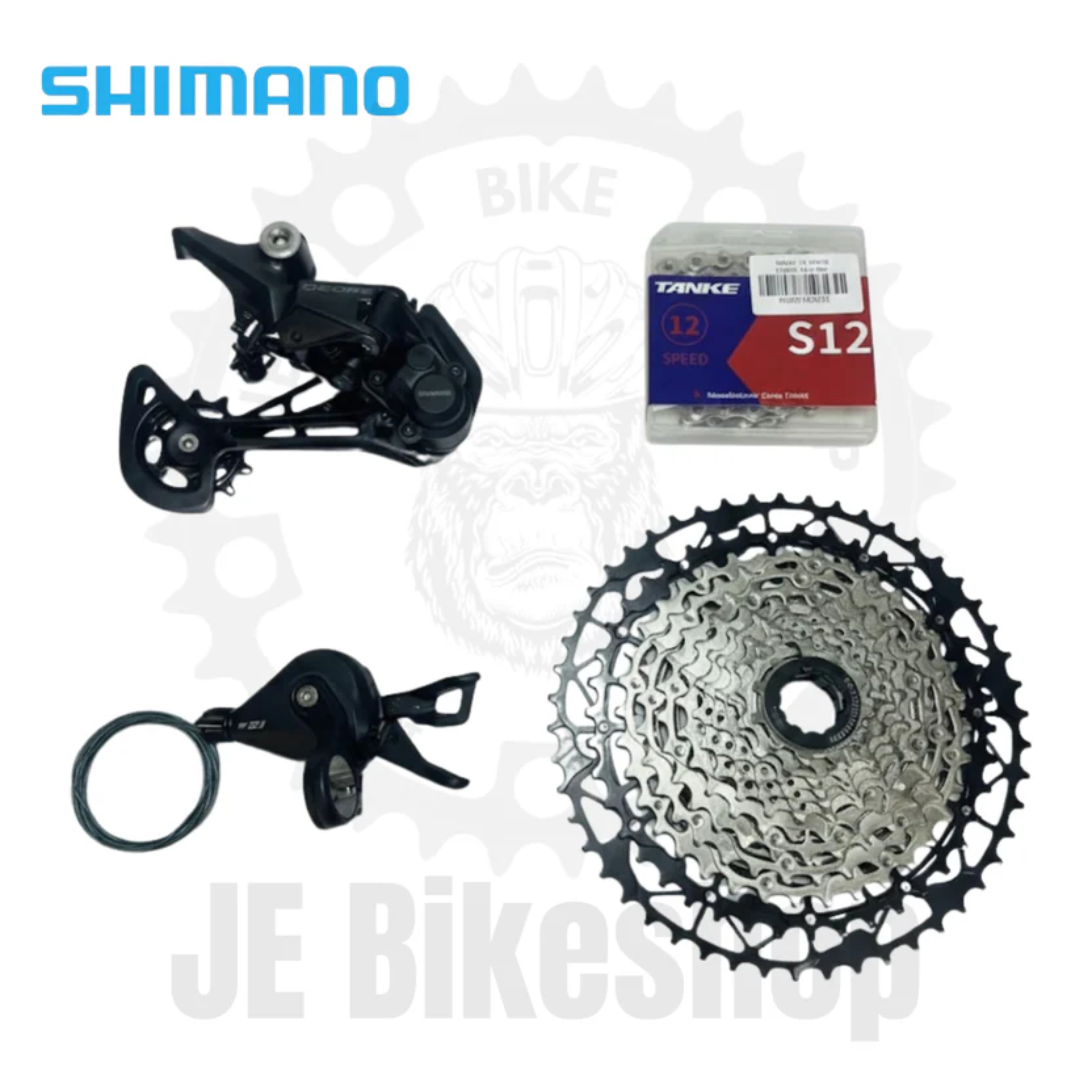 SHIMANO DEORE M6100 12 SPEED UPKIT NON WINDOW AND SUNSHINE LIGHTWEIGHT 11-50T WITH TANKE CHAIN