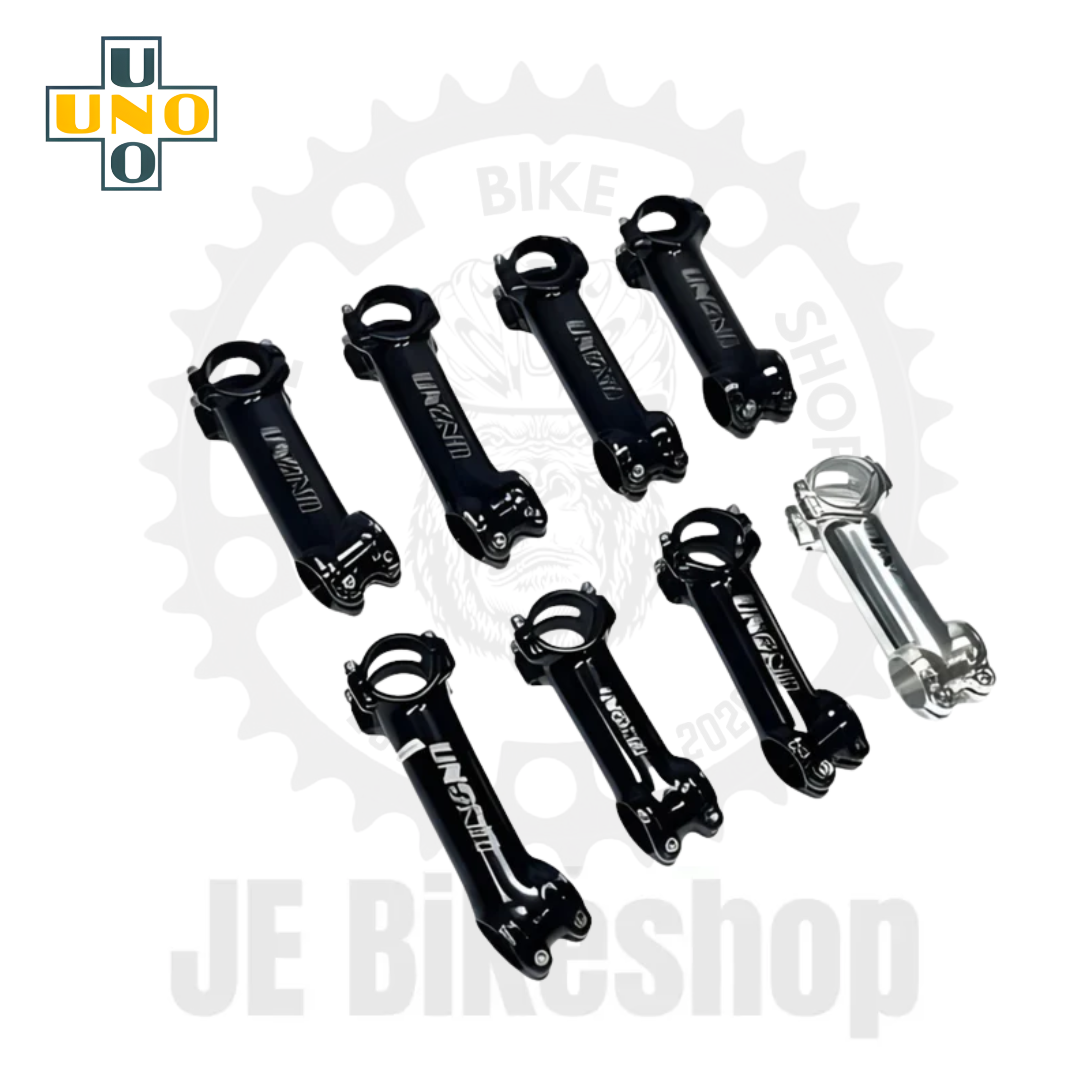 UNO LIGHTWEIGHT ALUMINUM GLOSSY BLACK STEM