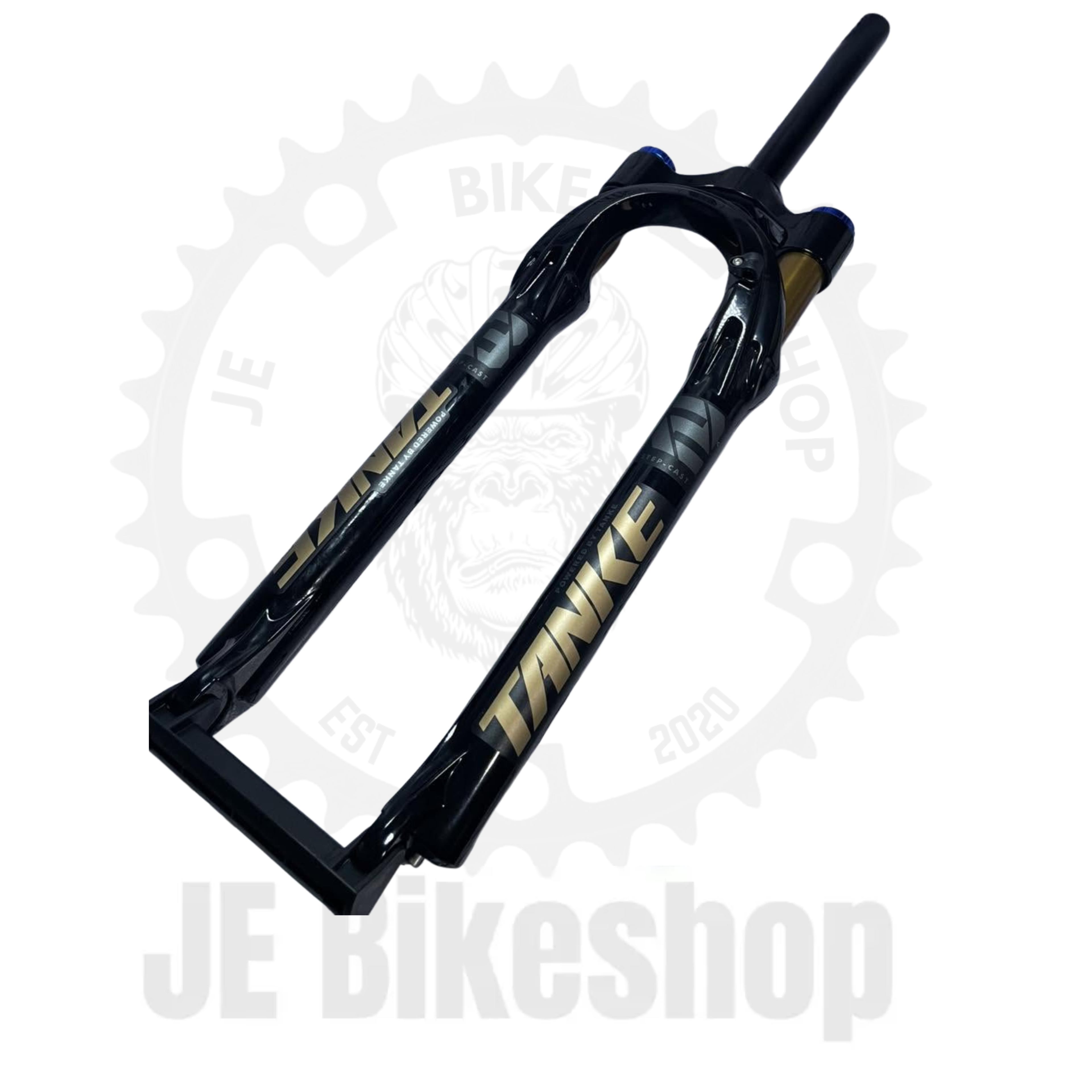TANKE BIKE FRONT MTB AIR FRONT SUSPENSION 27.5 INCH 120MM TRAVEL QUICK RELEASE FORK “ BLACK/GOLD