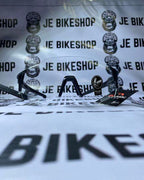 Oulaiou cycling shades black frame with clear lenses.