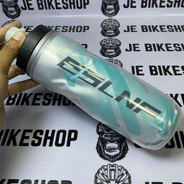 Durable ESLNF water bottle with Cool Breeze Blue finish for sports and cycling.