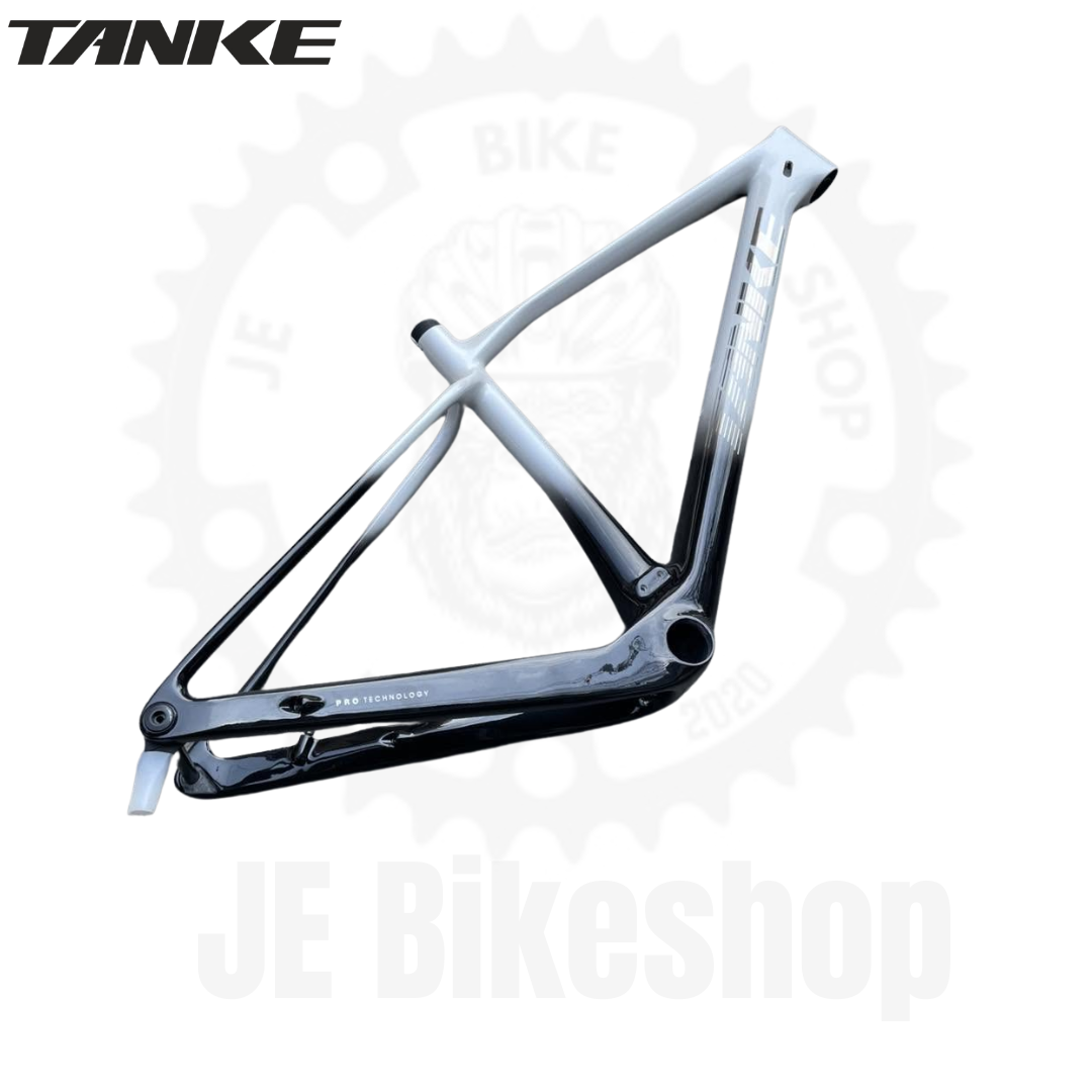 TANKE TK 5, 29ER FULL CARBON V1 THRU AXLE BOOST SIZE “MEDIUM” WHITE BLACK COLOR