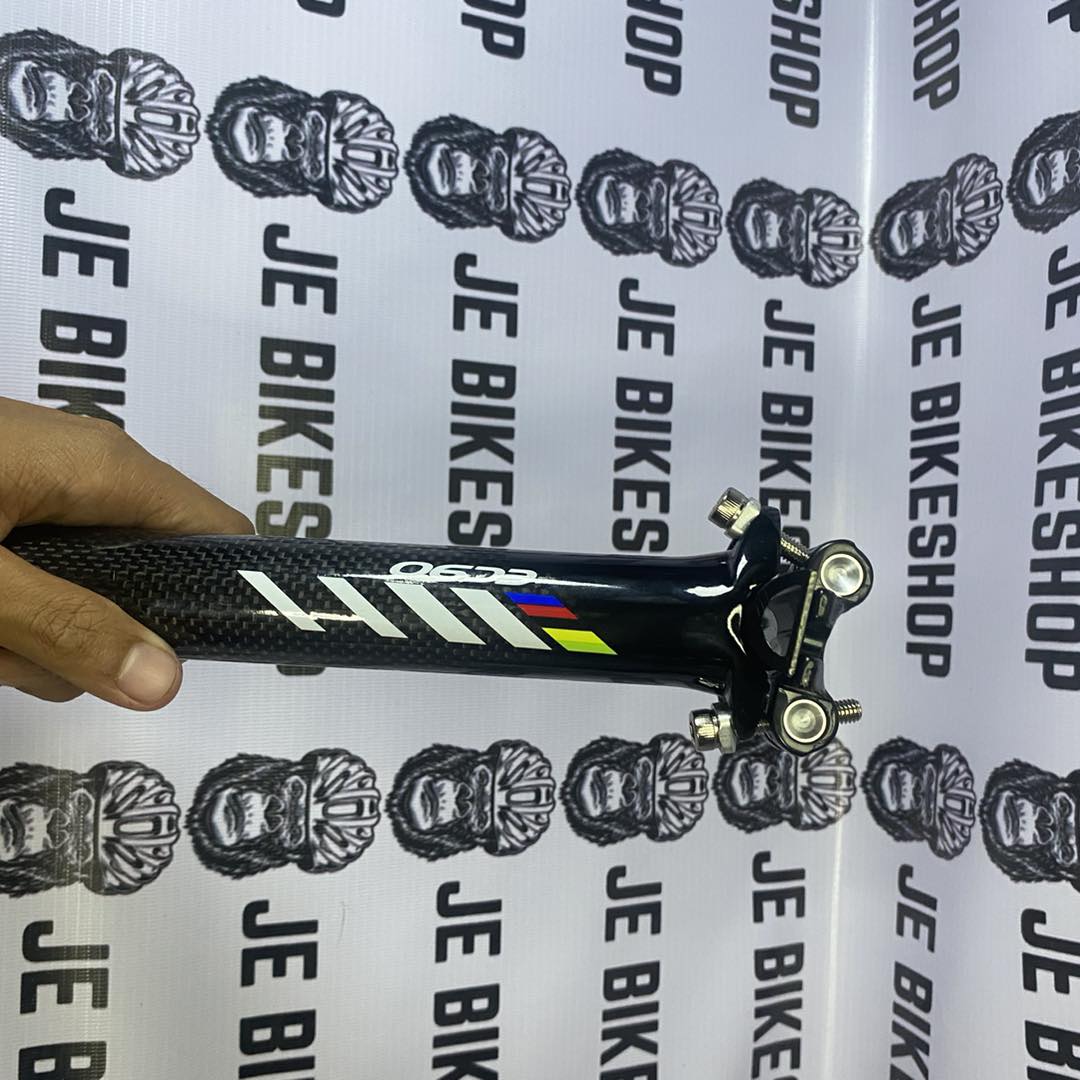 EC90 road and MTB seat post glossy black carbon fiber zero setback