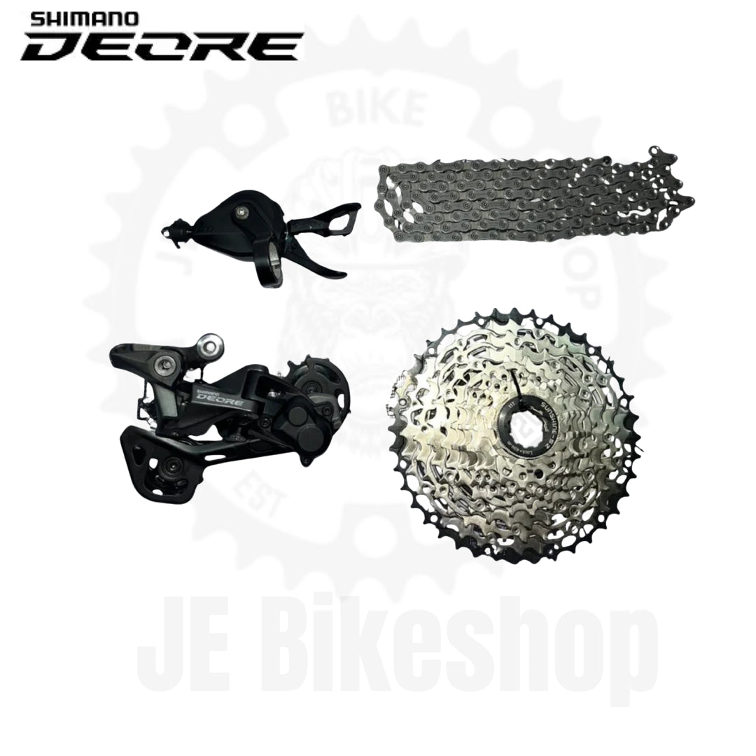 SHIMANO DEORE M5120 RD AND M5100 SHIFTER WITH HOLLOW HG601 AND ULTRA LIGHT SUNSHINE 11-40T   COGS