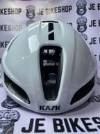 White KASK Utopia helmet for comfort and aerodynamics