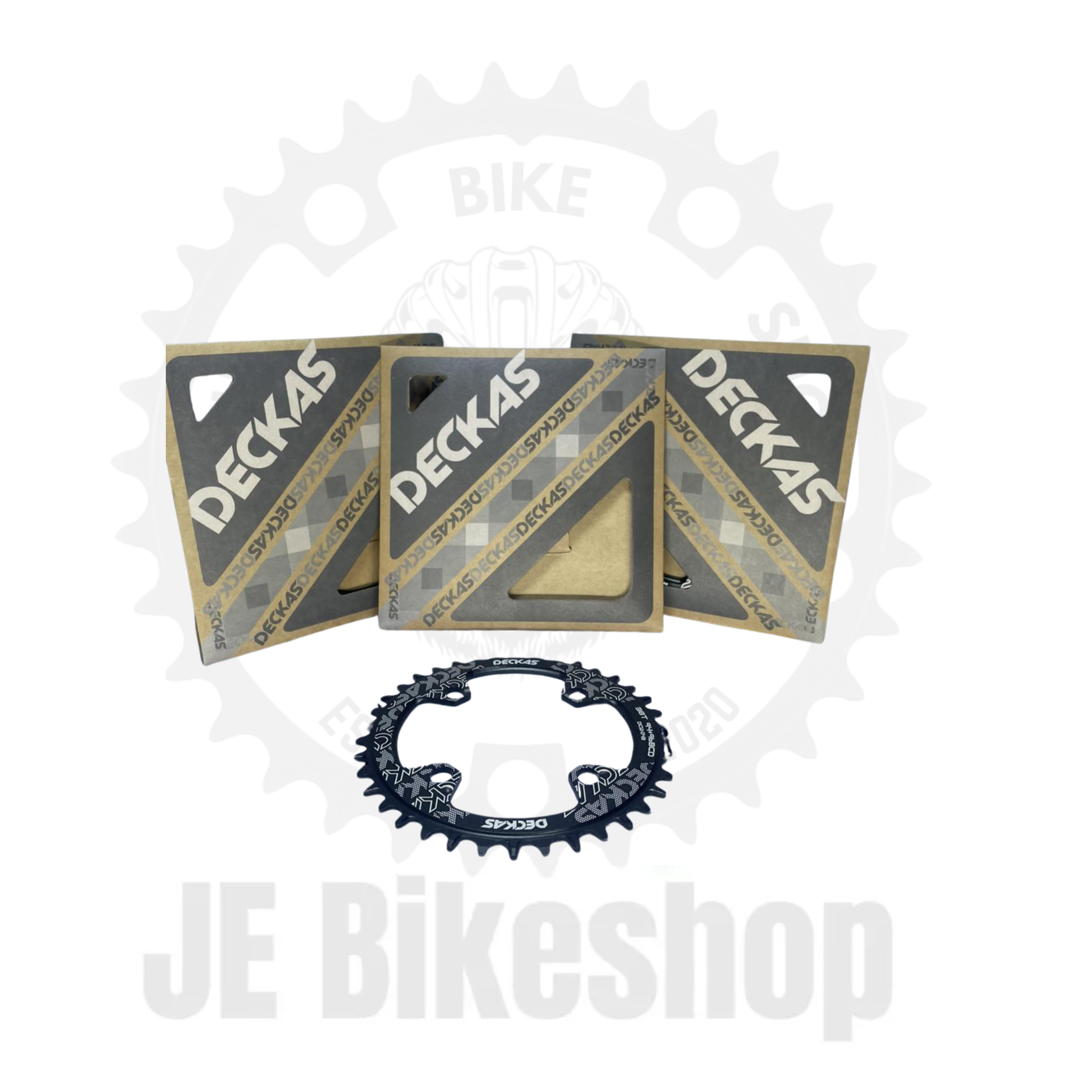 DECKAS 36 T ROUND BLACK FOR SHIMANO  94 + 96 BCD SYMETRICAL 4 HOLES