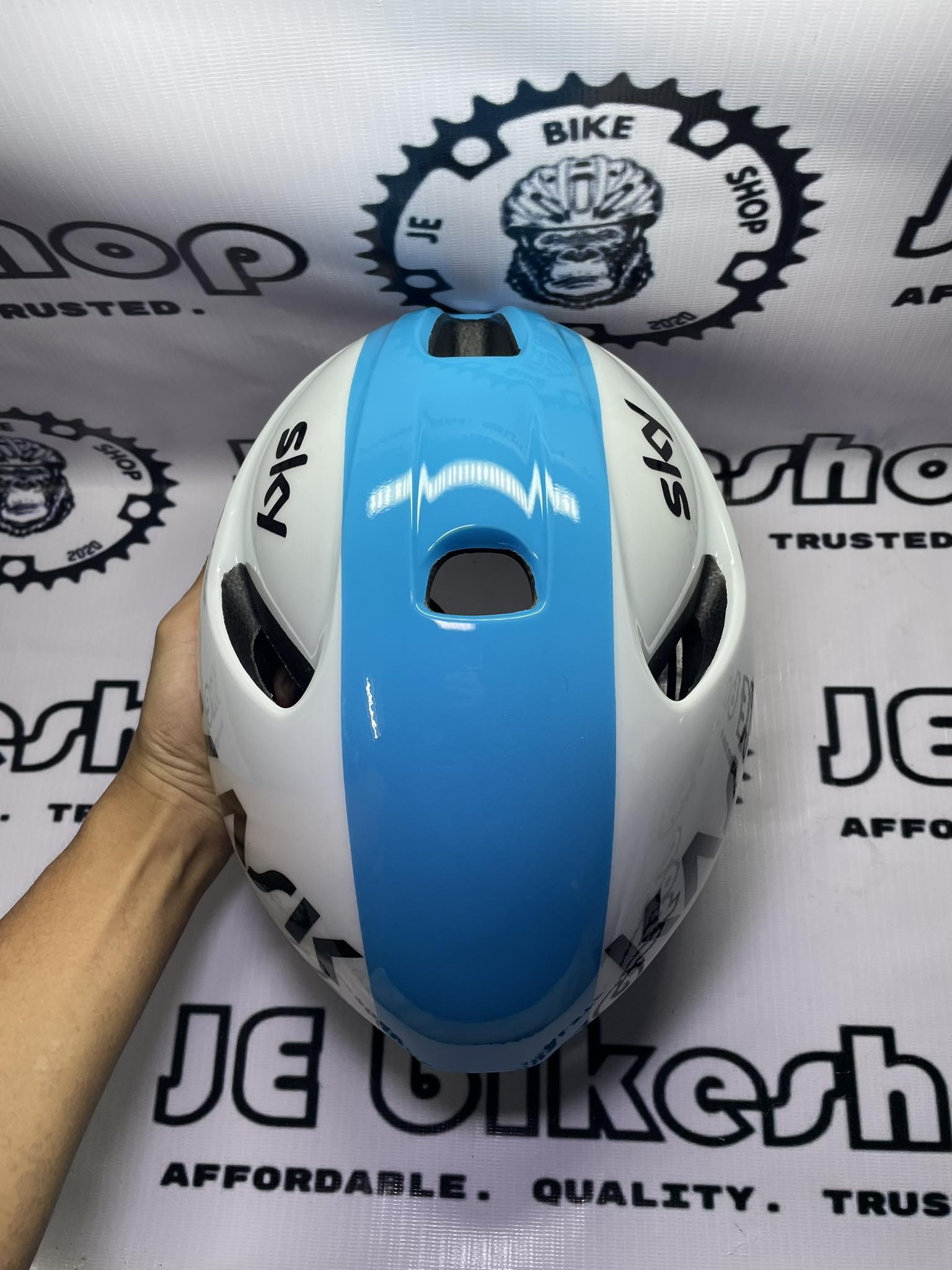 KASK UTOPIA WHITE BLUE MEDUIM HELMET
