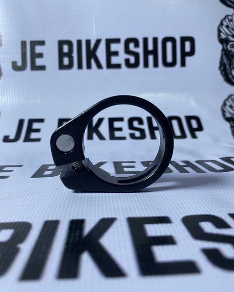 Bolt type seat clamp 34.9mm black aluminum bike part