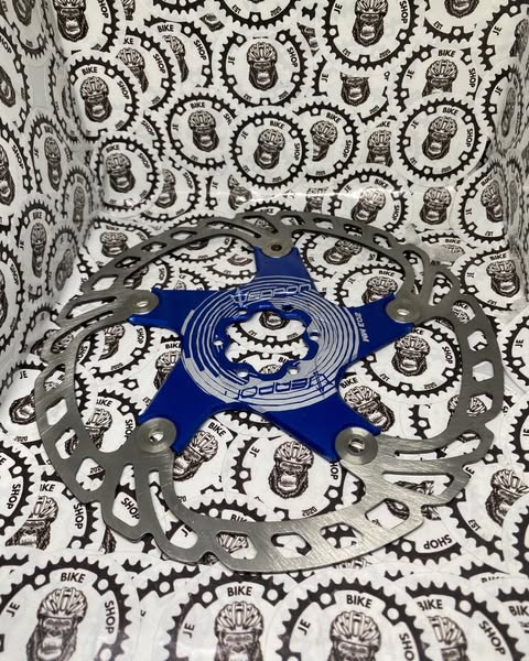 Weapon blue floating brake rotor for MTB and road bikes