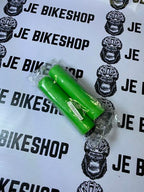 Pair of silicon grips for bike handlebars, available in black, red, yellow, green