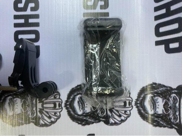 Chest harness with phone and action camera holder.