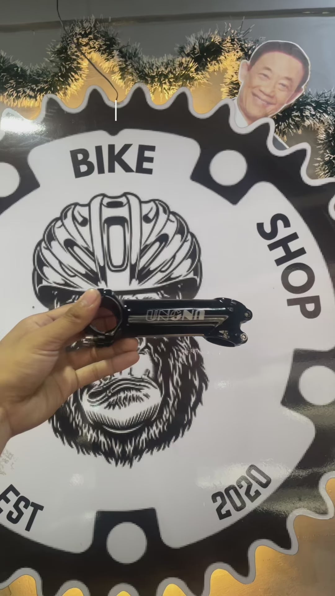 UNO LIGHTWEIGHT ALUMINUM GLOSSY BLACK STEM